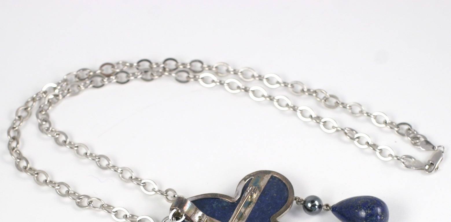 Les Bernard Lapis Lazuli Pendant Necklace For Sale 1