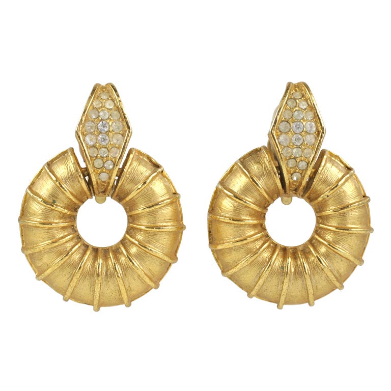 Double Daisy Gold Tone Earrings, Costume Jewelry at 1stDibs costume