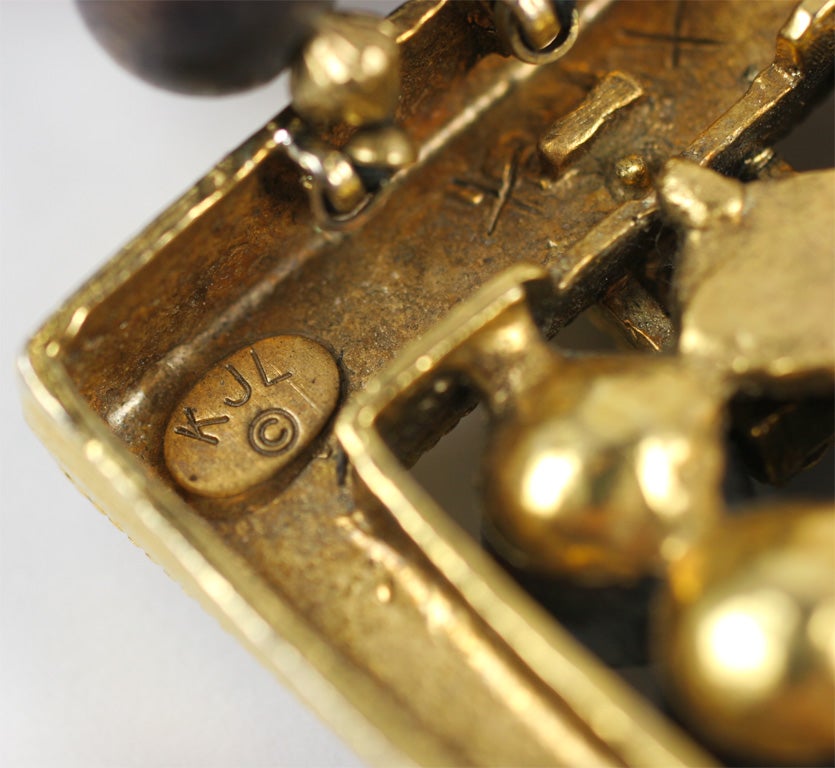 K.J. Lane Wood Beaded Choker Necklace