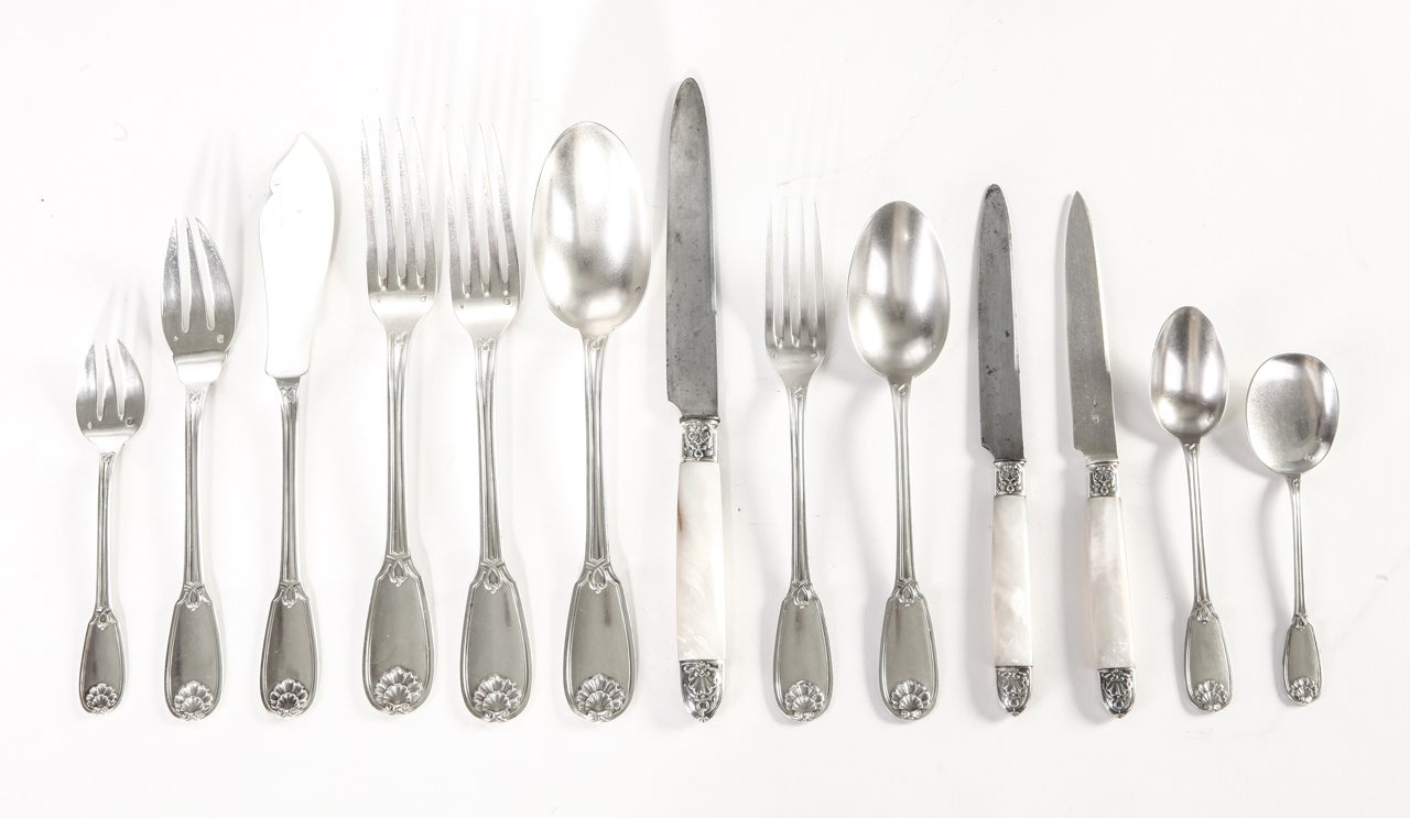 French Silver Flatware 250 Piece Service