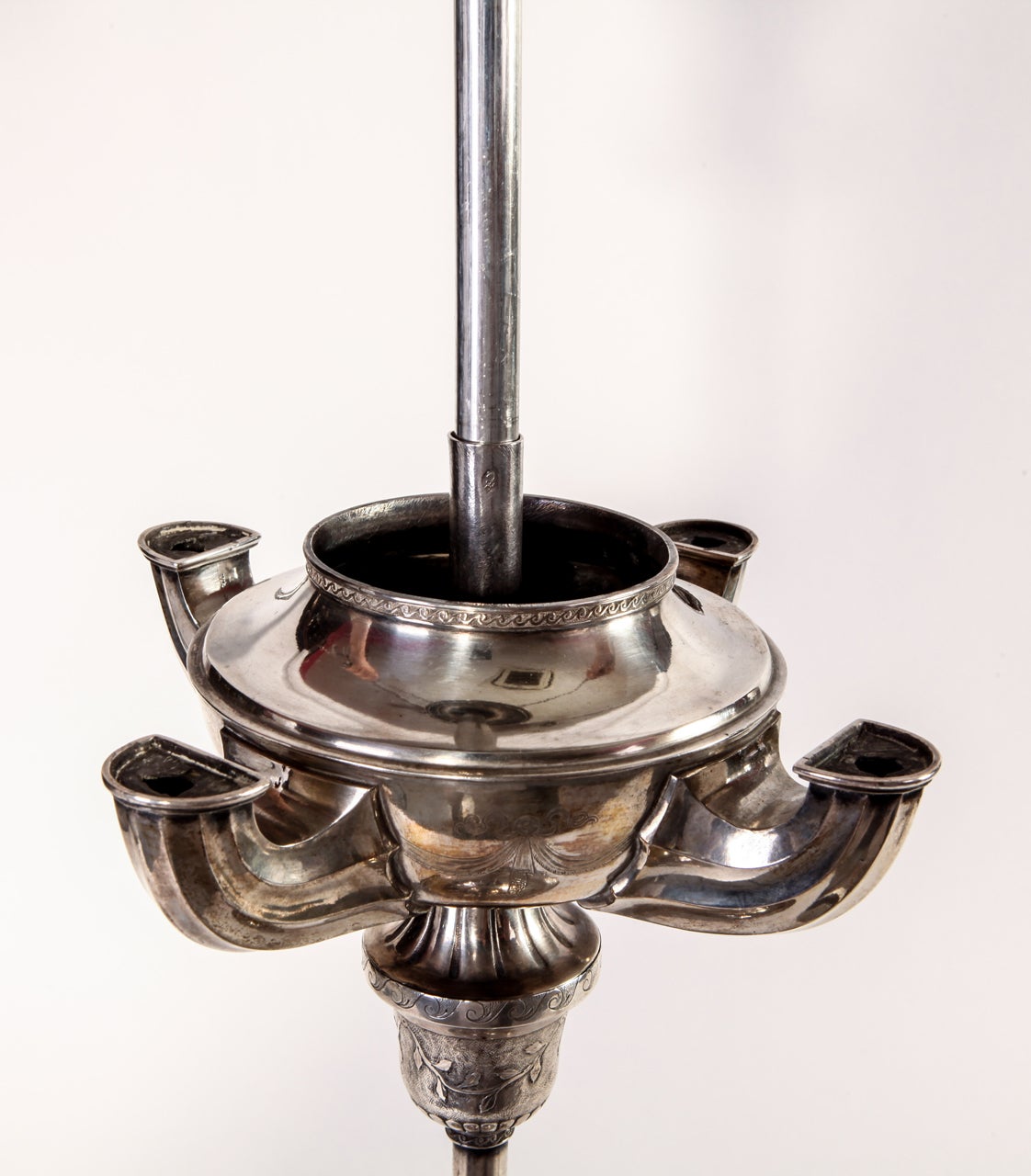 Antique Silver Oil Lamp Alessandro Maldura For Sale 3