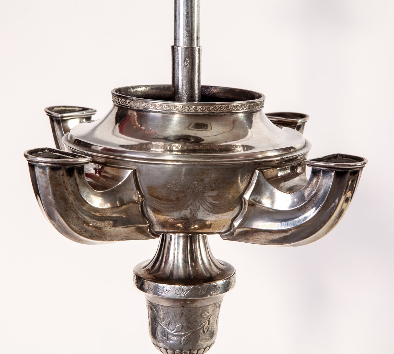 Antique Silver Oil Lamp Alessandro Maldura For Sale 4