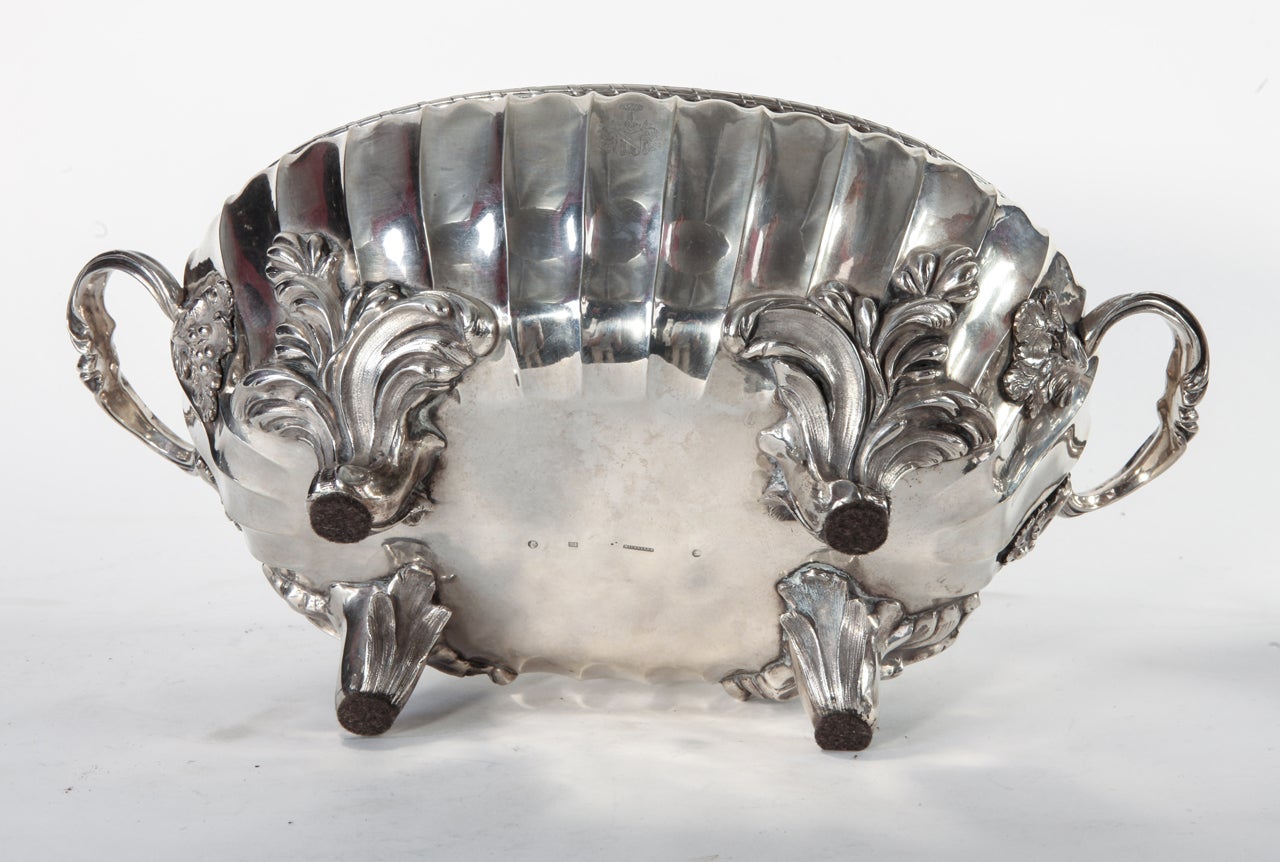 Women's or Men's Danish Silver Soup toureen and Plate 1853 For Sale