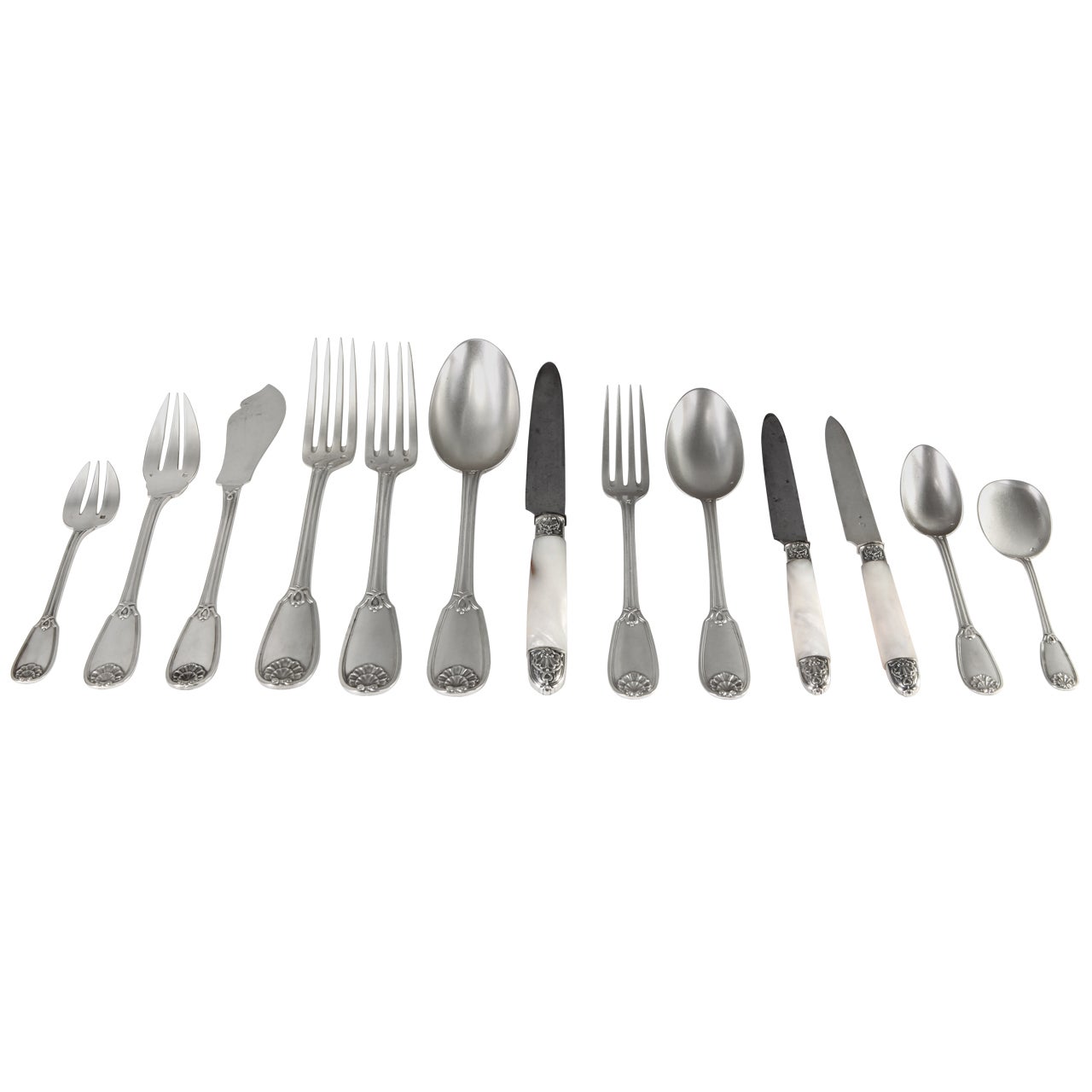 French Silver Flatware 250 Piece Service For Sale at 1stDibs