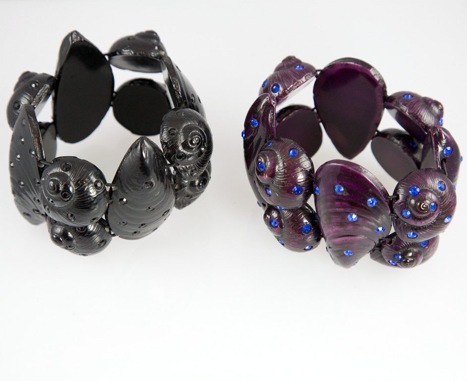 Bracelets de défilé à motif de coquillages de Karl Lagerfeld pour Fendi Pour femmes en vente