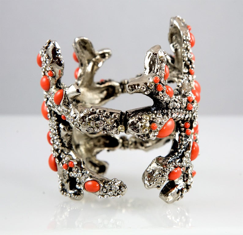 Valentino Coral Runway Cuff by Valentino In Excellent Condition In Palm Desert, CA