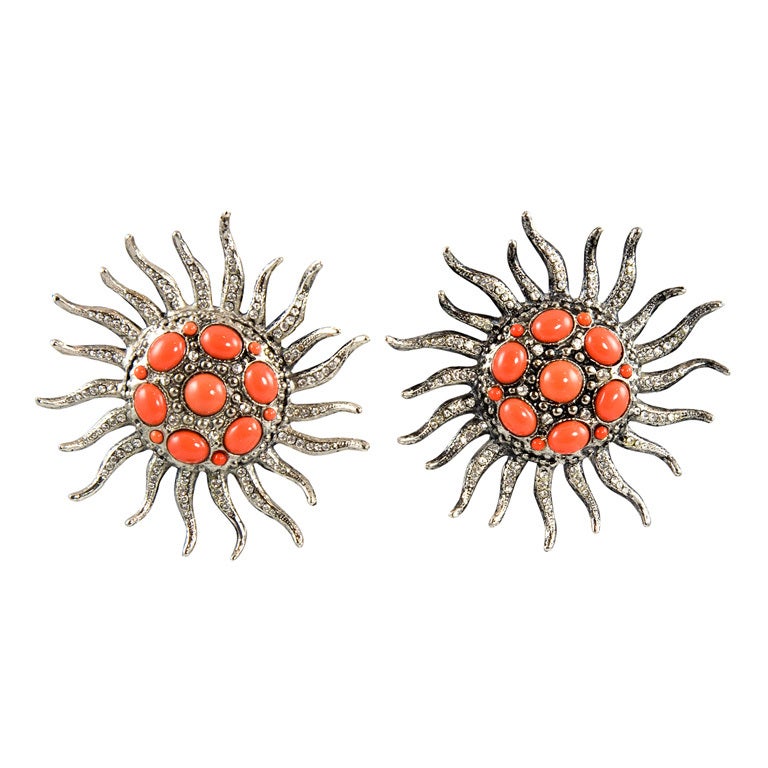 Valentino Starburst Runway Ear Clips For Sale