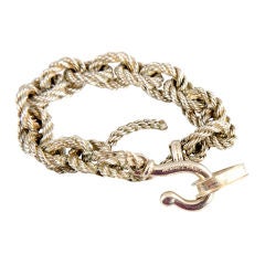 Sterling Silver Rope Bracelet by Hermes