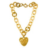 Unique Link Necklace and Heart Shaped Pendant by Chanel