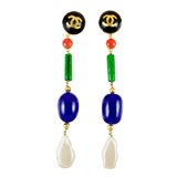 Pair of Dramatic Ear Clips by Chanel