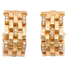 CARTIER Diamond Gold Earrings