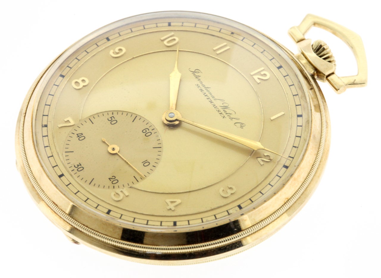 IWC Yellow Gold Pocket Watch at 1stDibs