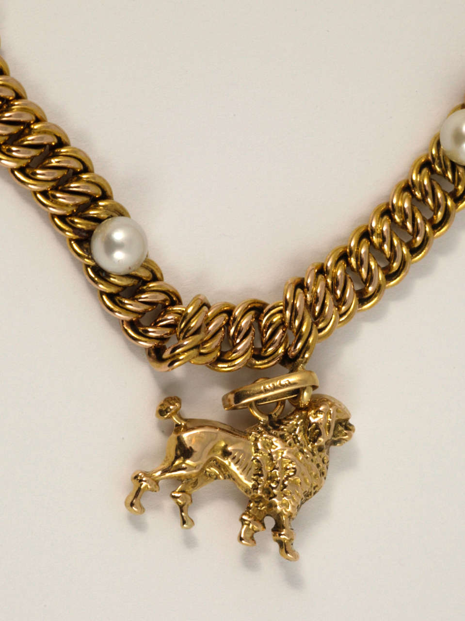 French Gold Charm Bracelet In Excellent Condition In London, GB