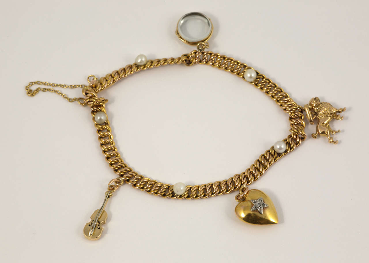 French Gold Charm Bracelet 3