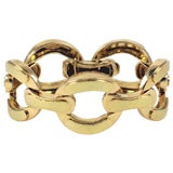 David Webb Textured Gold Link Bracelet