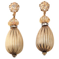 Exotic Goldtone Drop Earrings