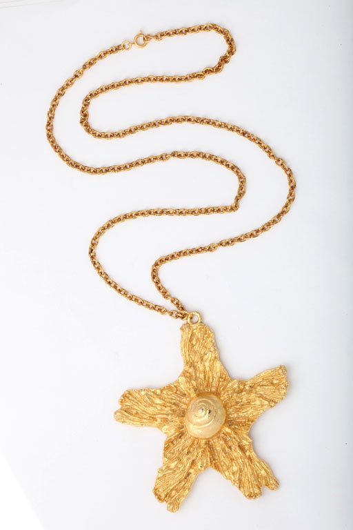 Starfish pendant necklace. Italian born Mimi worked for Schiaparelli and Arnold Scaasi before designing under her own name.