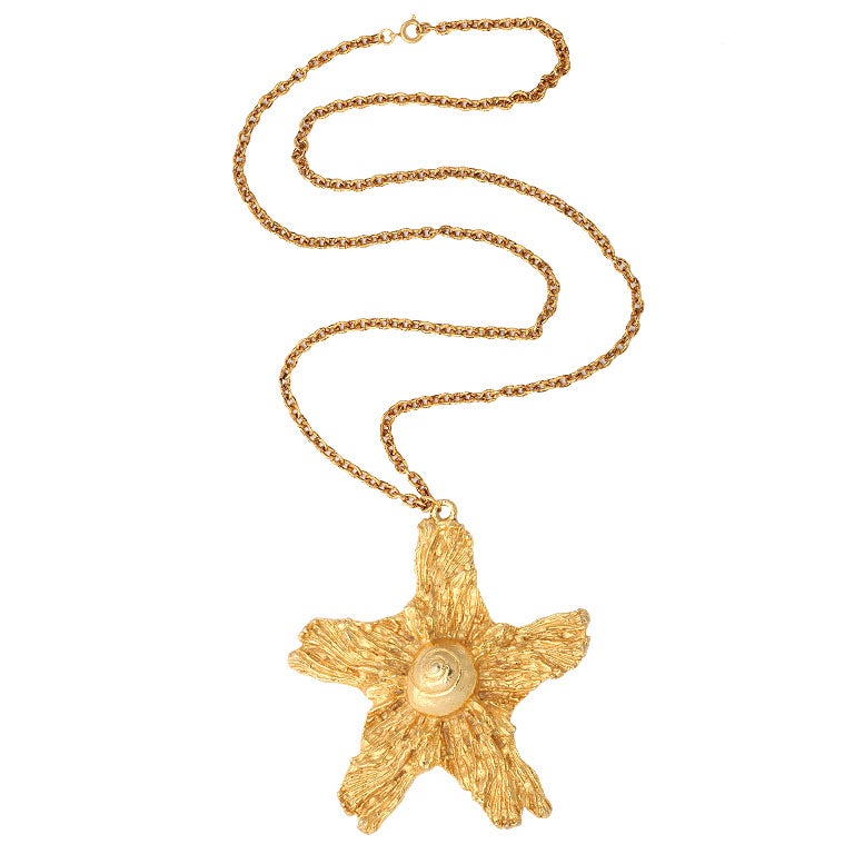 Mimi Di Niscemi Starfish Pendant Necklace For Sale