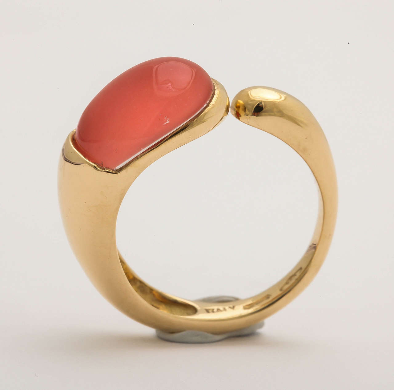 Modern Faraone Mennella Coral Gocce Gold Ring For Sale
