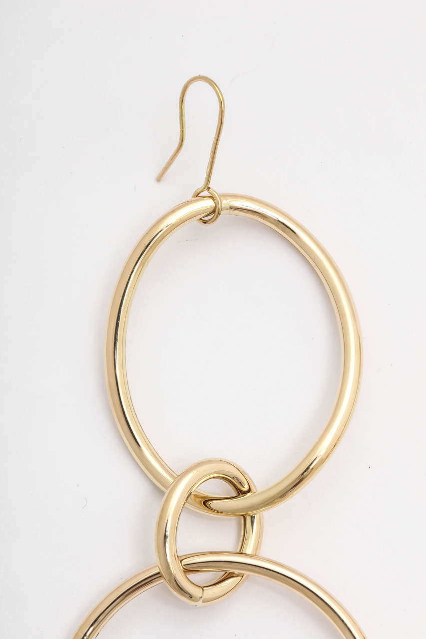 Women's Faraone Mennella Medium Gold Stella Earrings For Sale