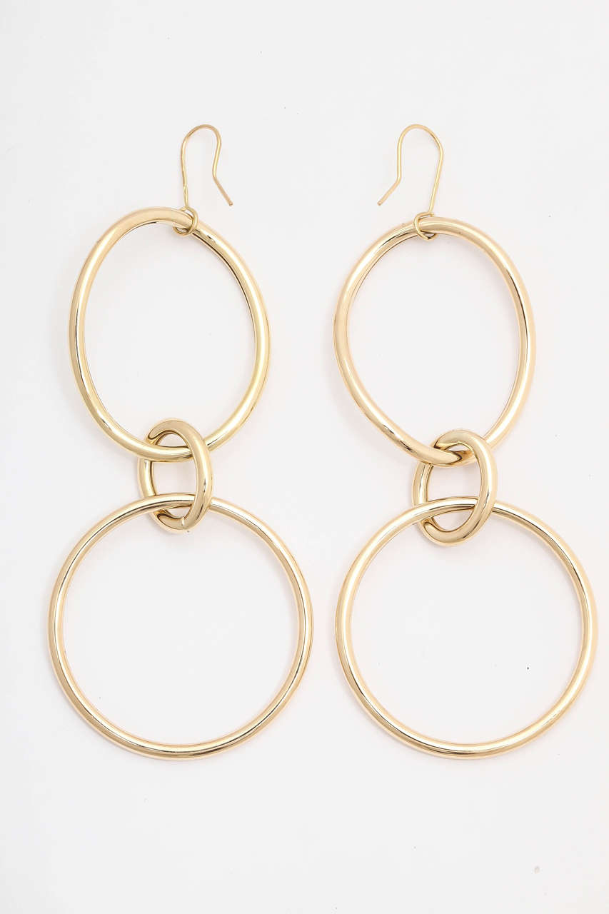 Faraone Mennella Medium Gold Stella Earrings For Sale 1