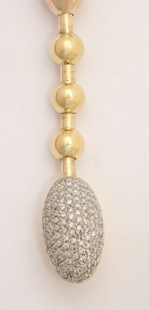 Faraone Mennella Tuca Tuca Diamond Gold Necklace In New Condition For Sale In New York, NY