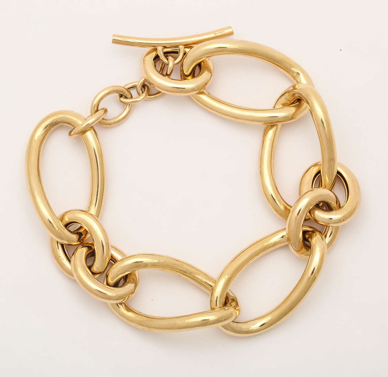 18k yellow gold, link bracelet.