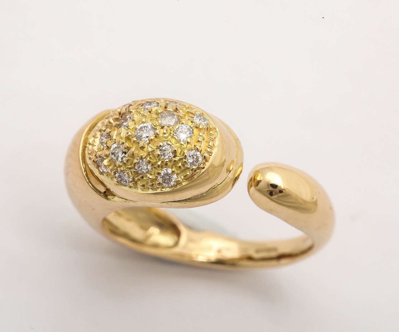 Faraone Mennella Diamond Gold Gocce Ring  For Sale 1