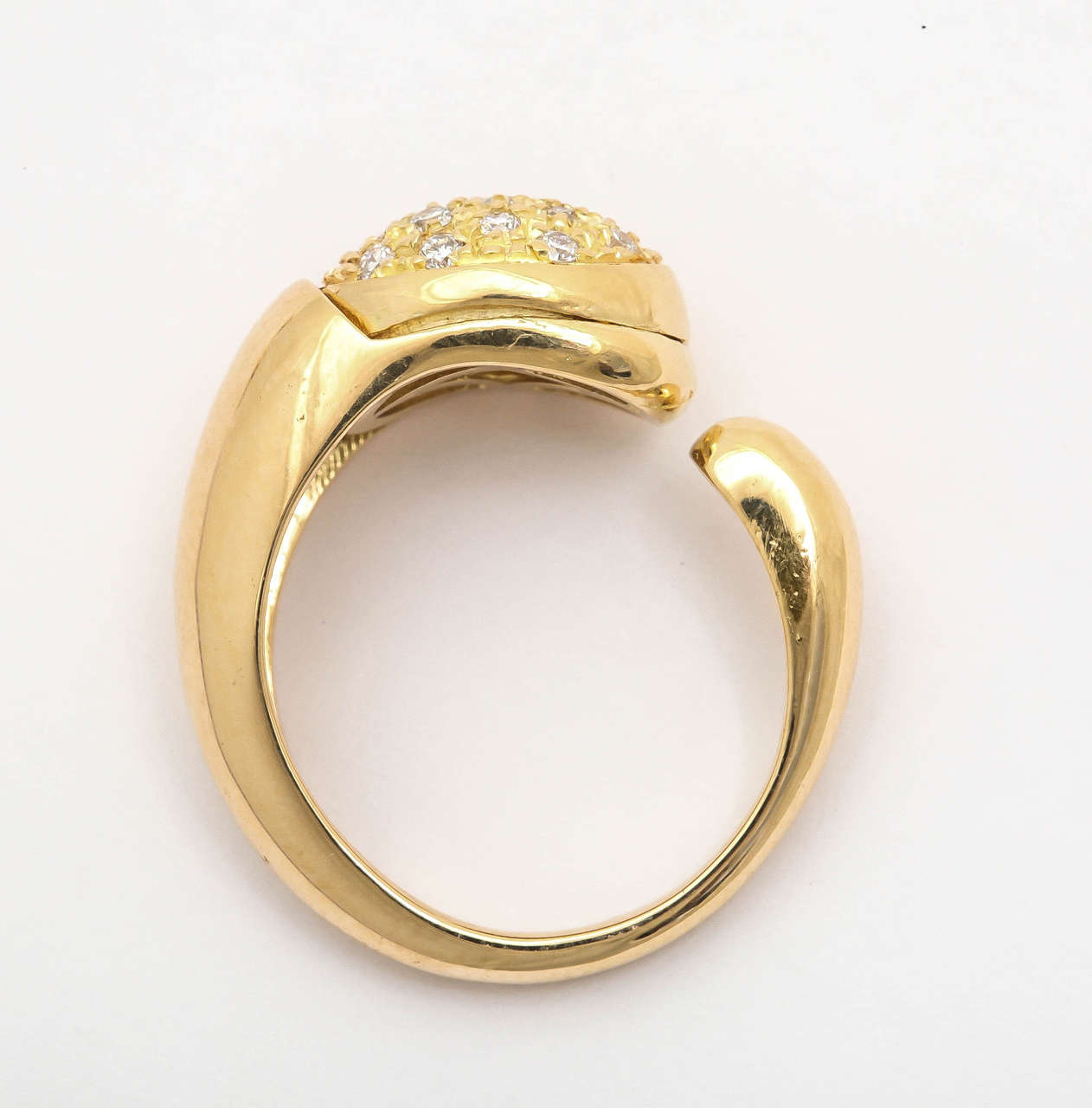 Faraone Mennella Diamond Gold Gocce Ring  For Sale 2