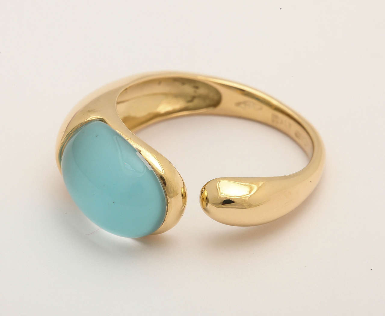 Turquoise Gold Gocce Ring