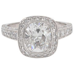 GIA Certified Cushion Cut Engagement Ring 10