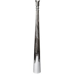 A modern silver candlestick by Pampaloni