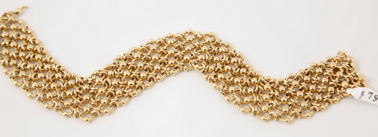 Cartier Paris Gold Link Mesh Bracelet In New Condition In London, GB