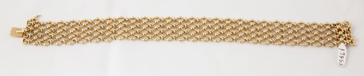 Women's Cartier Paris Gold Link Mesh Bracelet