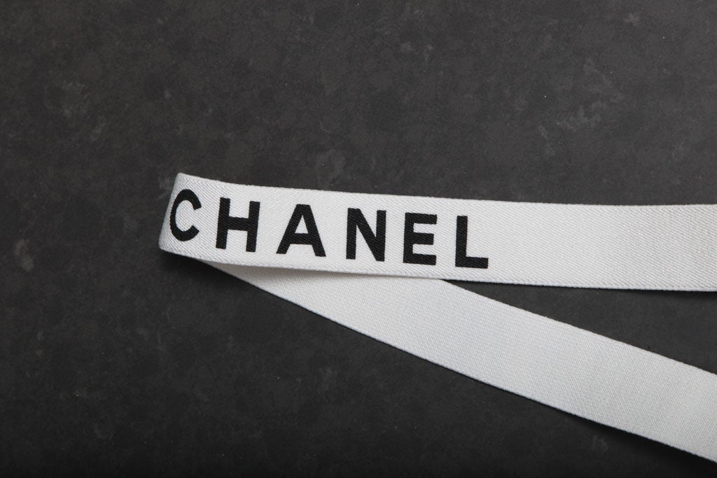 white chanel suspenders