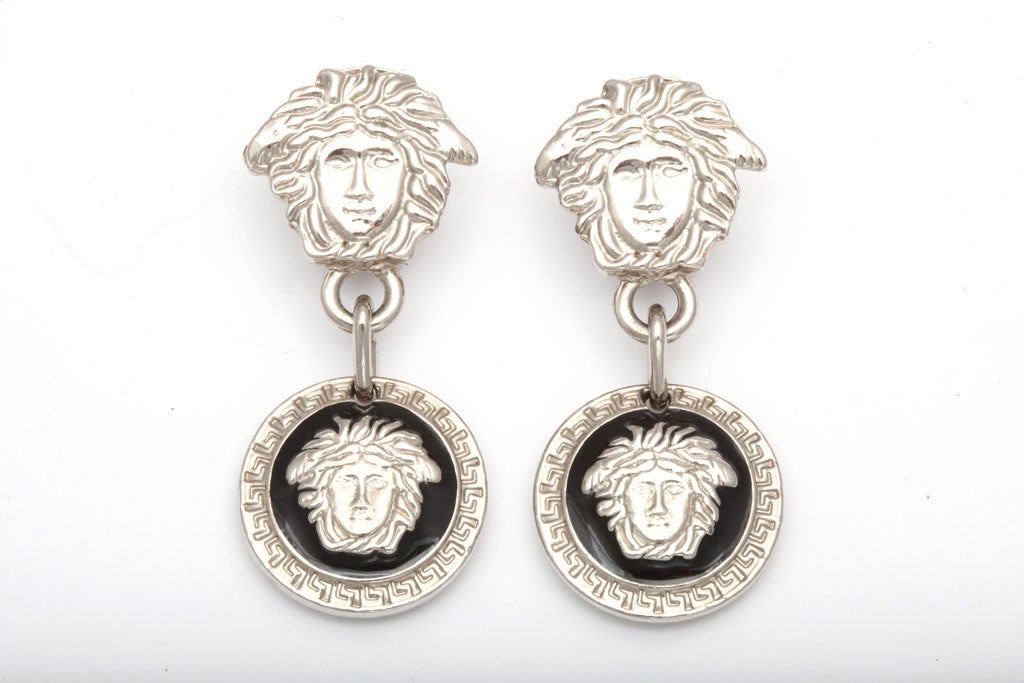 Very rare Versace earrings with Medusa motifs.