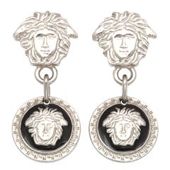 Gianni Versace Medusa Earrings Silver