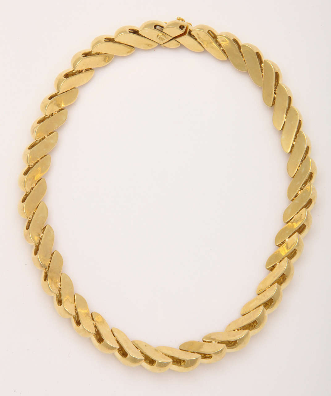 18k yellow gold San Marco necklace. Extra Heavy design.