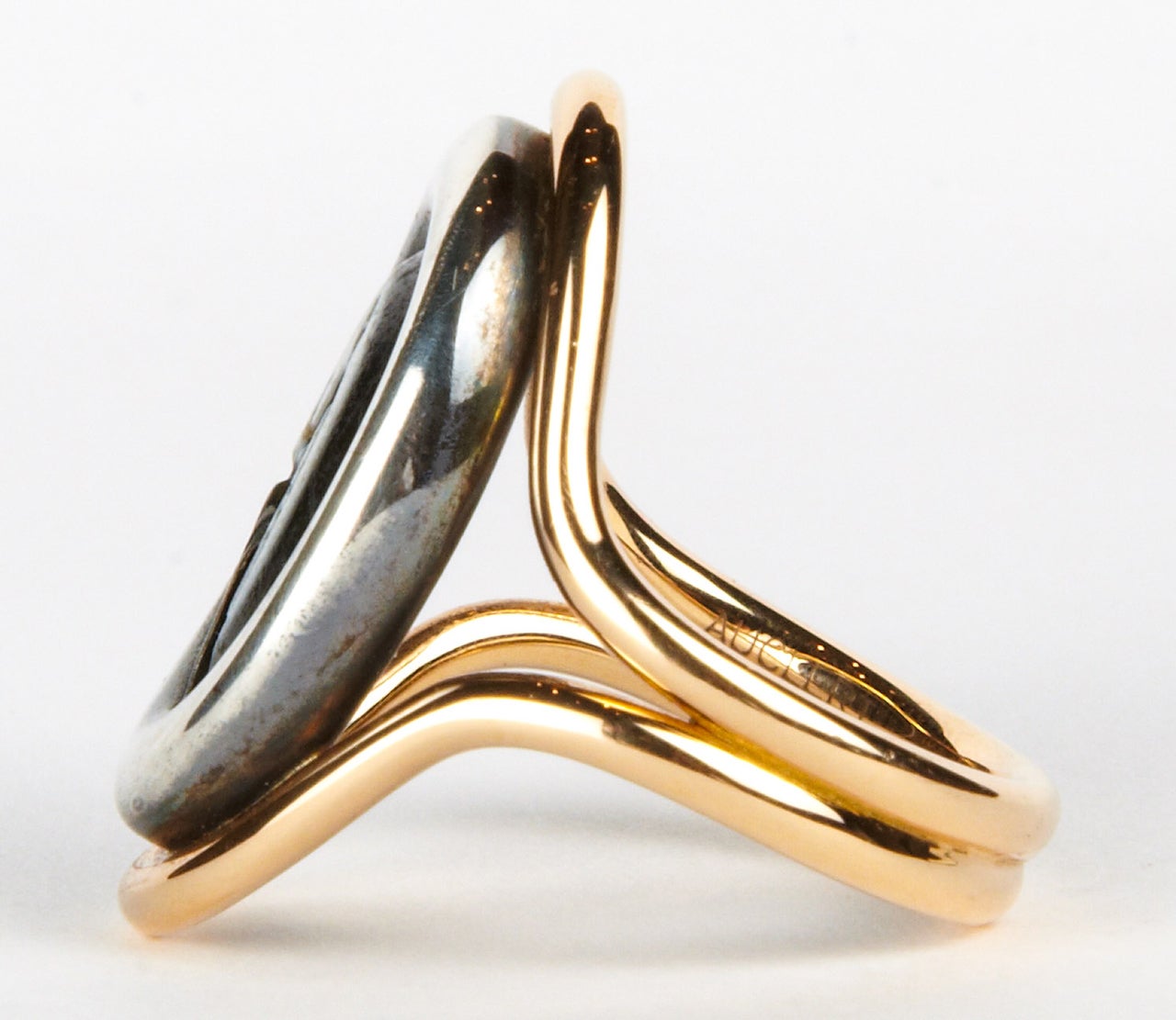 Women's or Men's RING WITH ROMAN NICOLO INTAGLIO