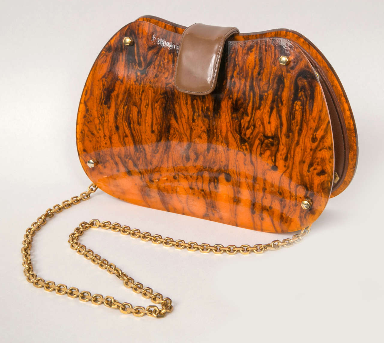 Tortoise Lucite Clutch at 1stdibs