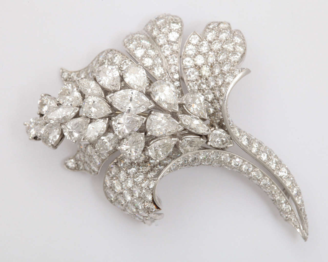 Contemporary Diamond Flower Brooch with 3 Interchangeable Centers