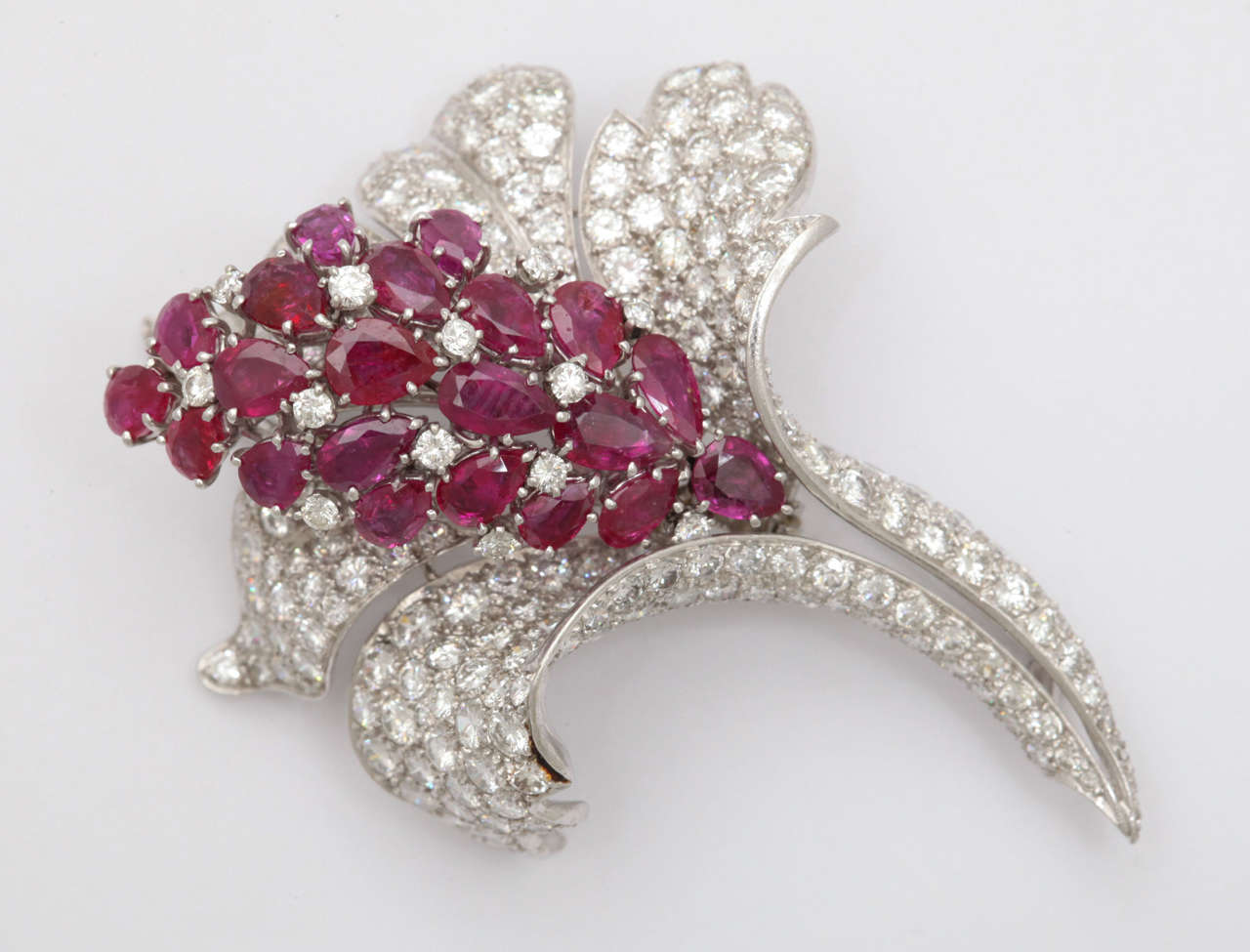 Women's Diamond Flower Brooch with 3 Interchangeable Centers
