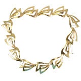 14K Gold Modernist Link Necklace