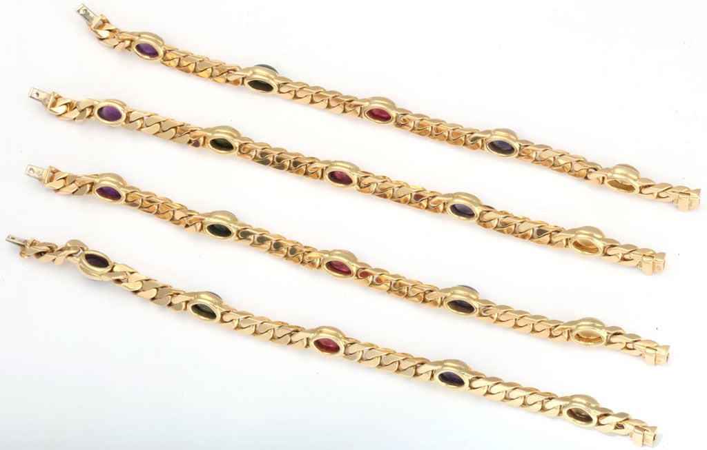 Women's Gold Convertible Multi Stone Bracelet/ Necklace Set