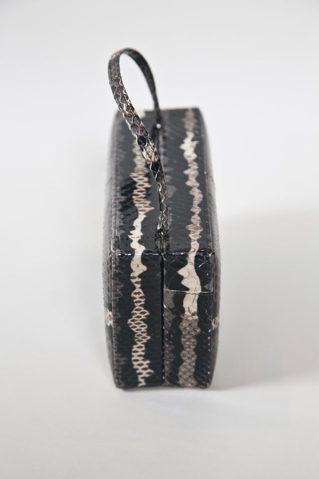 Black calvin klein skin colorblock handbag For Sale