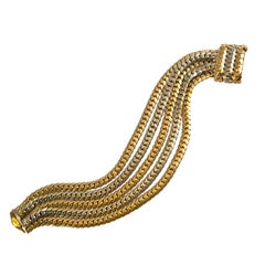 Vintage 60's Two Color Gold Bracelet Presented by Carol Marks