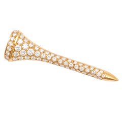 Oscar Heyman Diamond Gold Golf Tee Pin