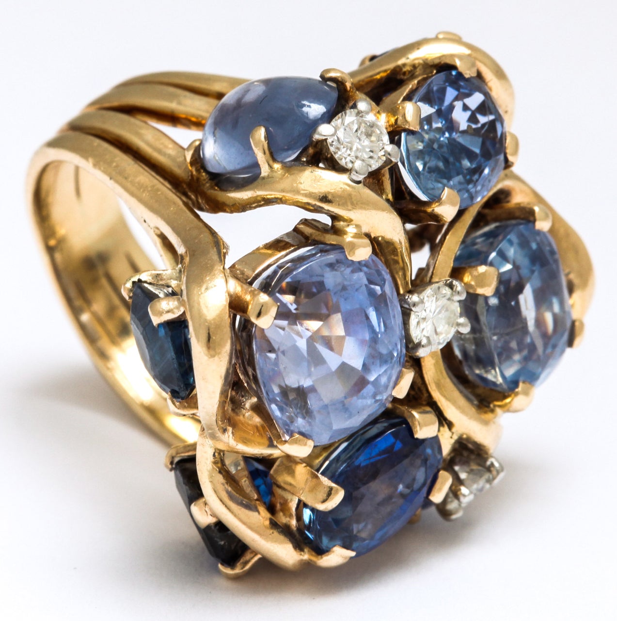 Women's Seaman Schepps Sapphire and Gold Ring