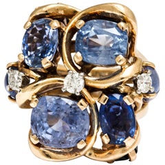 Seaman Schepps Sapphire and Gold Ring