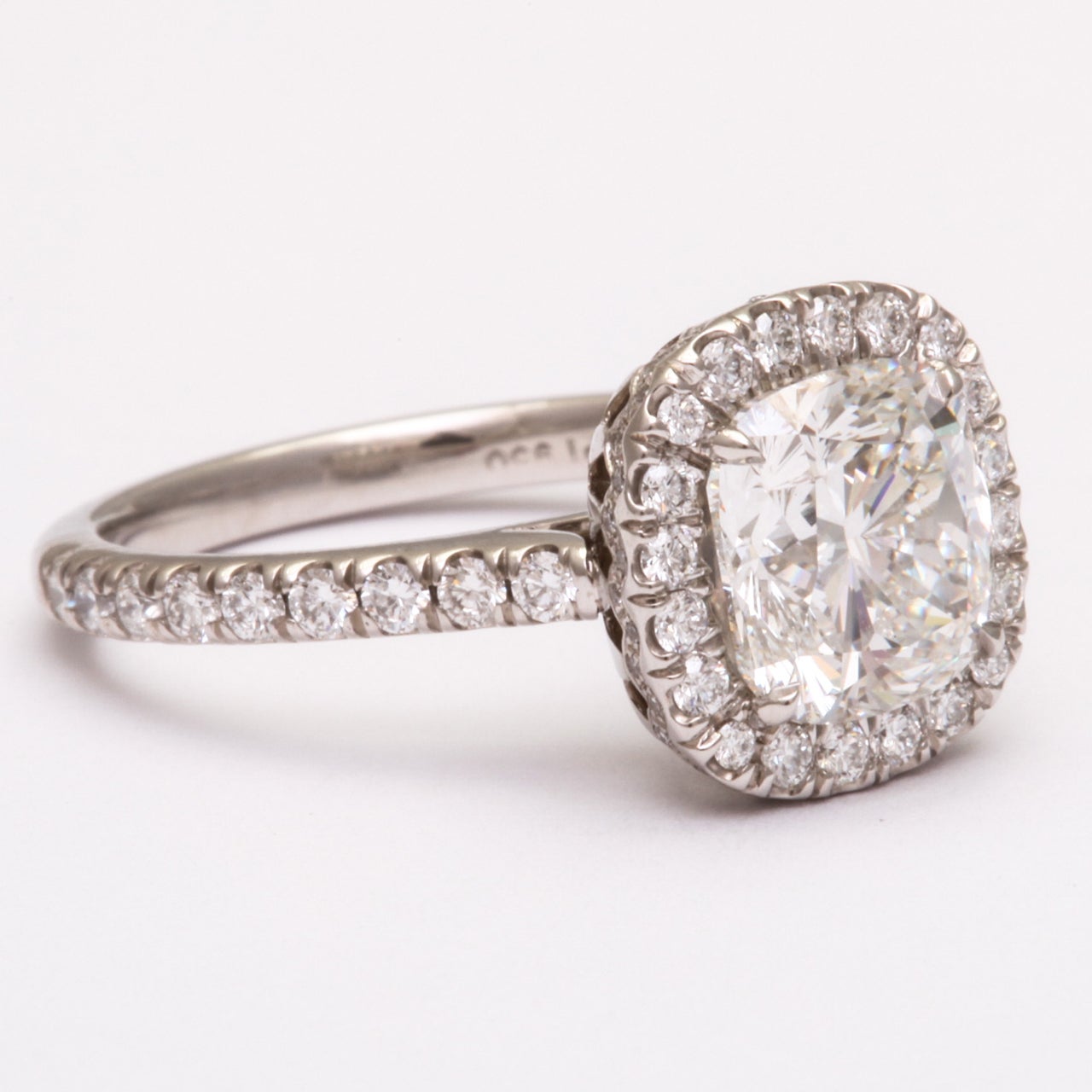 Exceptional Diamond Cushion Engagement Ring, GIA In Excellent Condition For Sale In New York, NY